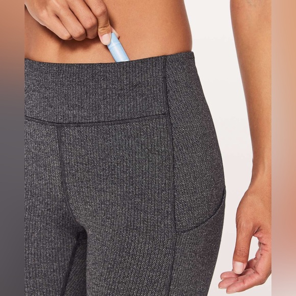 Lululemon Speed Up Tight 28" Power Luxtreme Variegated Knit Black Heather - Picture 5 of 16